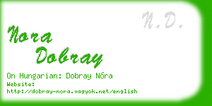 nora dobray business card